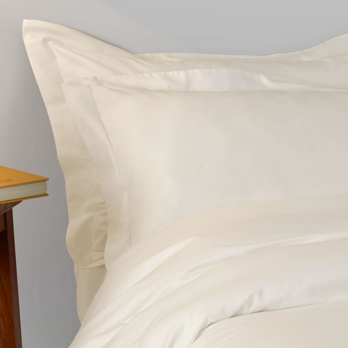 Closeup of Cream Amalia Duvet Bedding