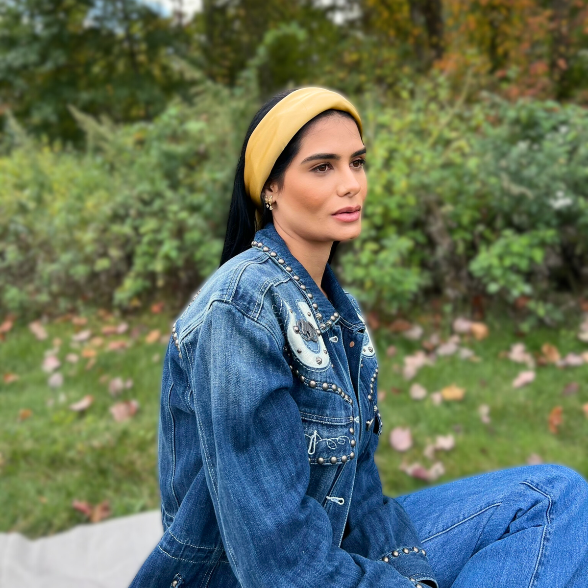 Mulberry Park Silks Pure Silk Square Head Scarf - Gold