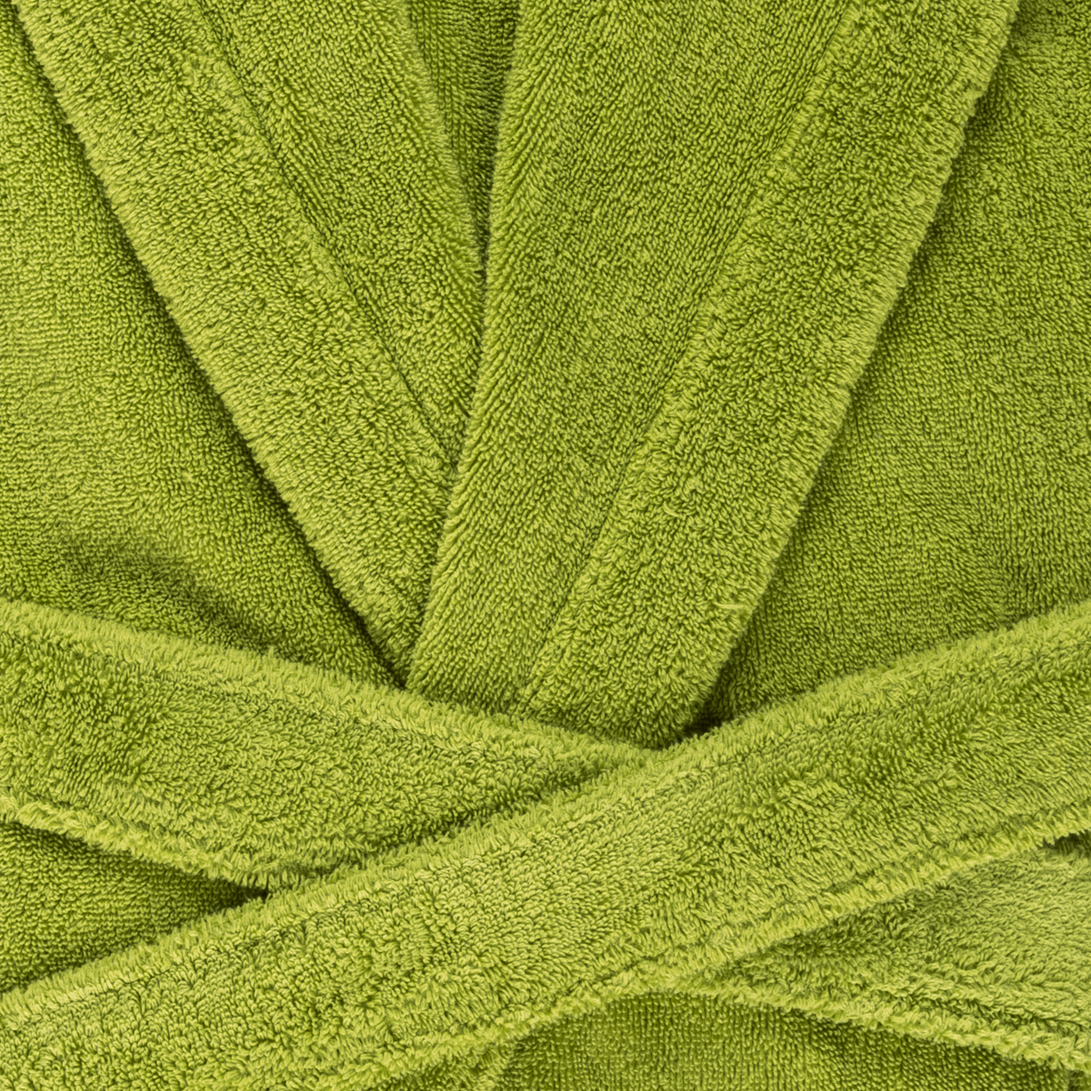 Fabric Closeup of Abyss Alex Bath Robes in Apple Green Color