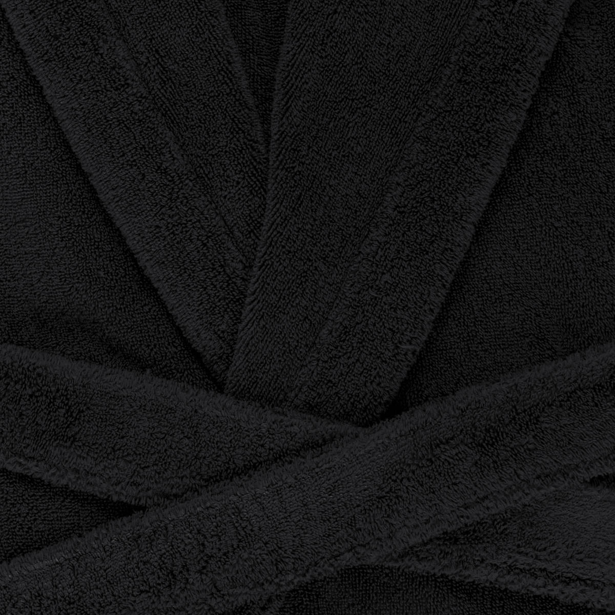 Fabric Closeup of Abyss Alex Bath Robes in Black Color