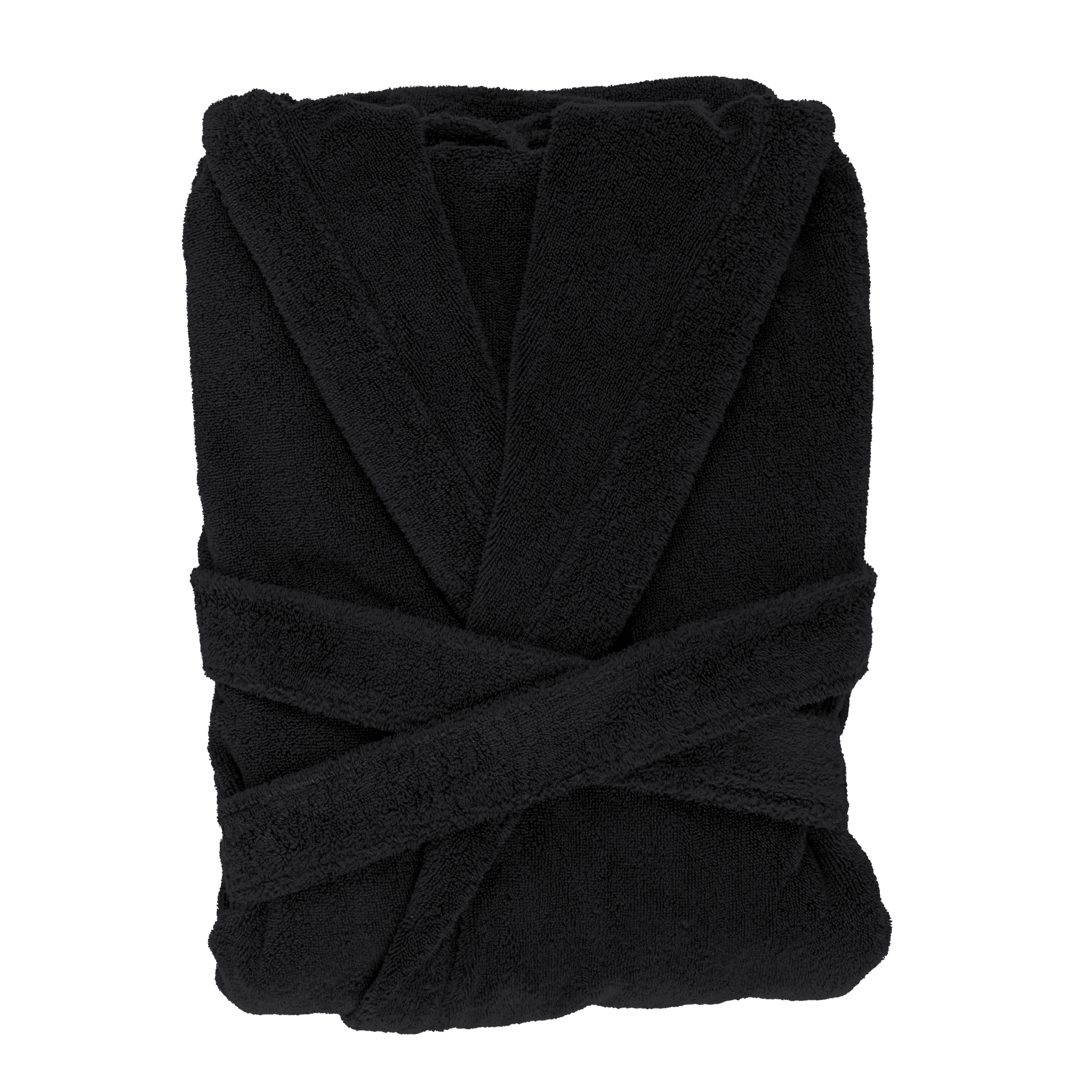 Folded Rpbe Abyss Alex Bath Robes - Black | Fine Linen & Bath - FLandB.com