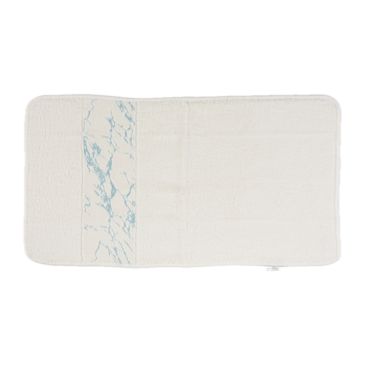 Flat Abyss Alpi Hand Towels in Ice Color Against White Background