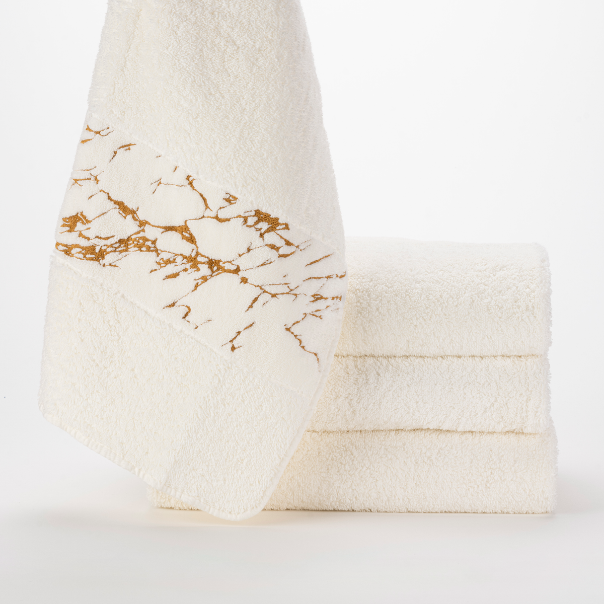 Hanging Abyss Alpi Hand Towels in Gold Color