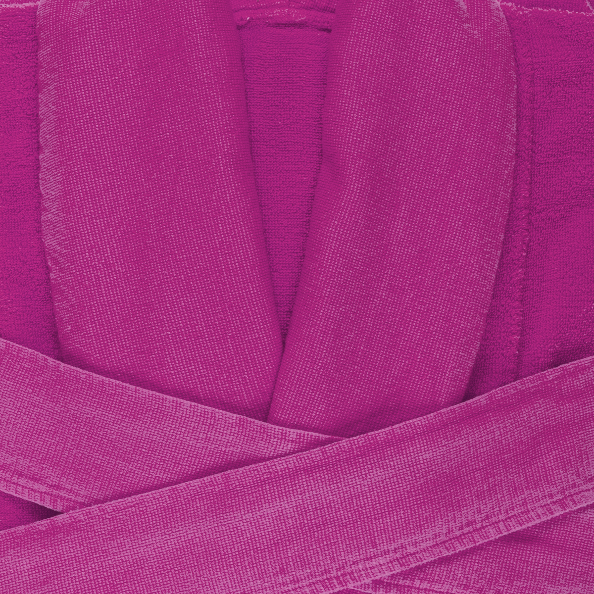 Fabric Closeup of Abyss Amigo Bath Robe in Happy Pink Color