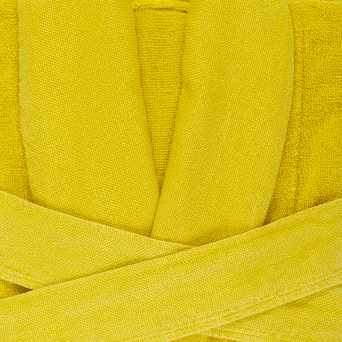 Fabric Closeup of Abyss Amigo Bath Robe in Yuzu Color