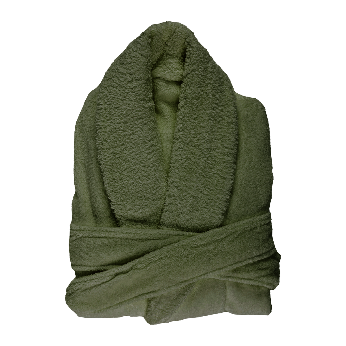 Folded Abyss Comfy Bath Robe in Evergreen Color