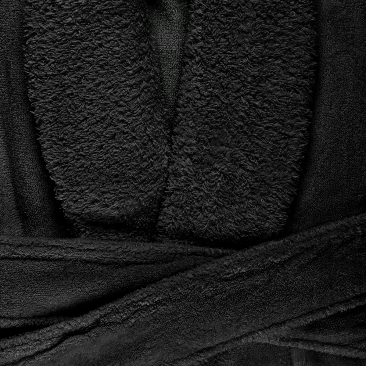 Fabric Closeup Abyss Comfy Bath Robe in Black Color