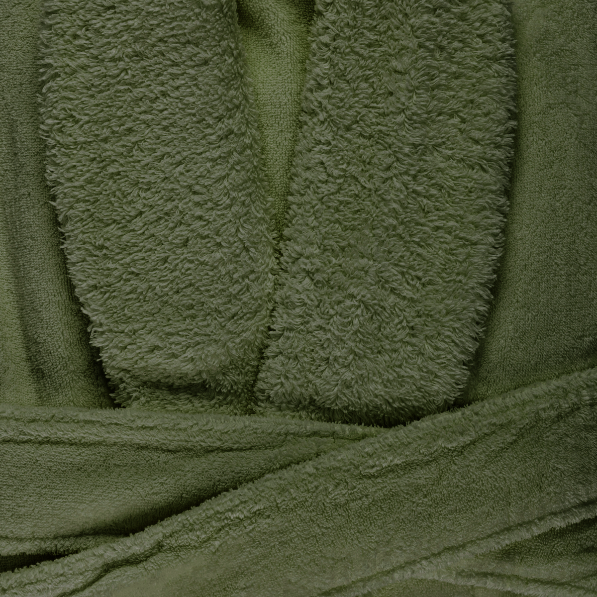 Fabric Closeup of Abyss Comfy Bath Robe in Evergreen Color