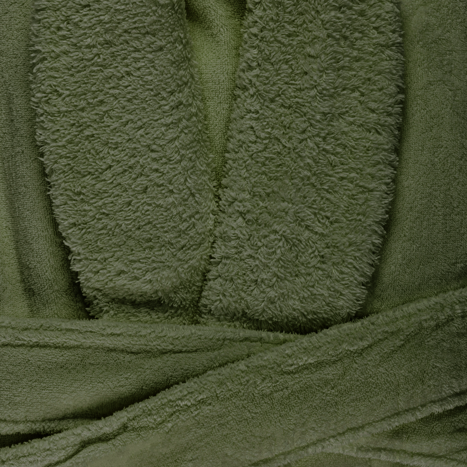 Folded Abyss Comfy Bath Robe in Evergreen Color