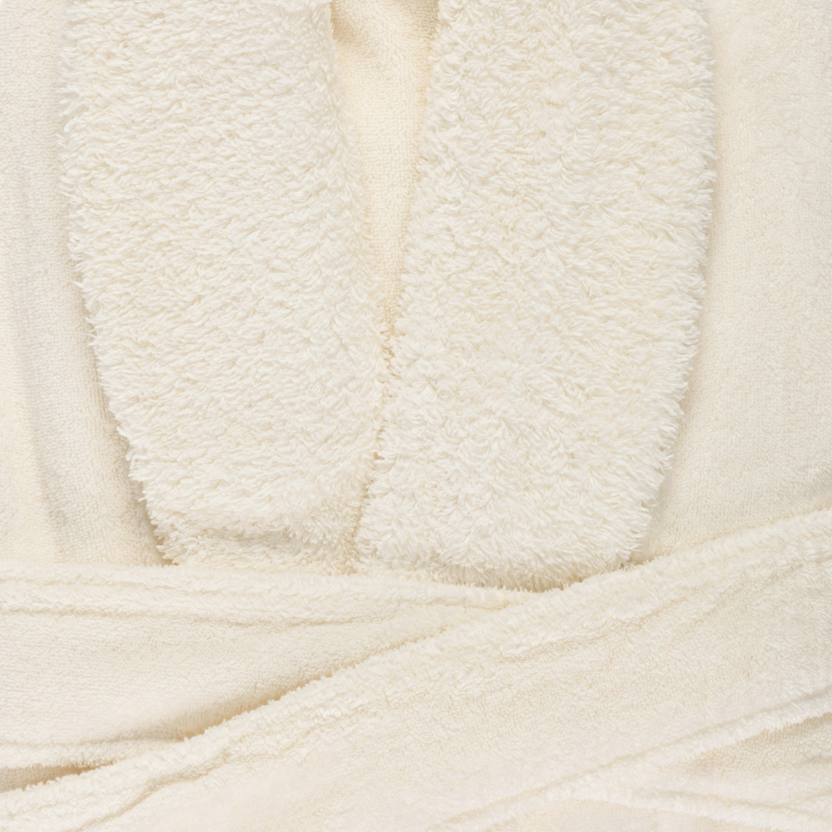 Fabric Closeup of Abyss Comfy Bath Robe in Ivory Color