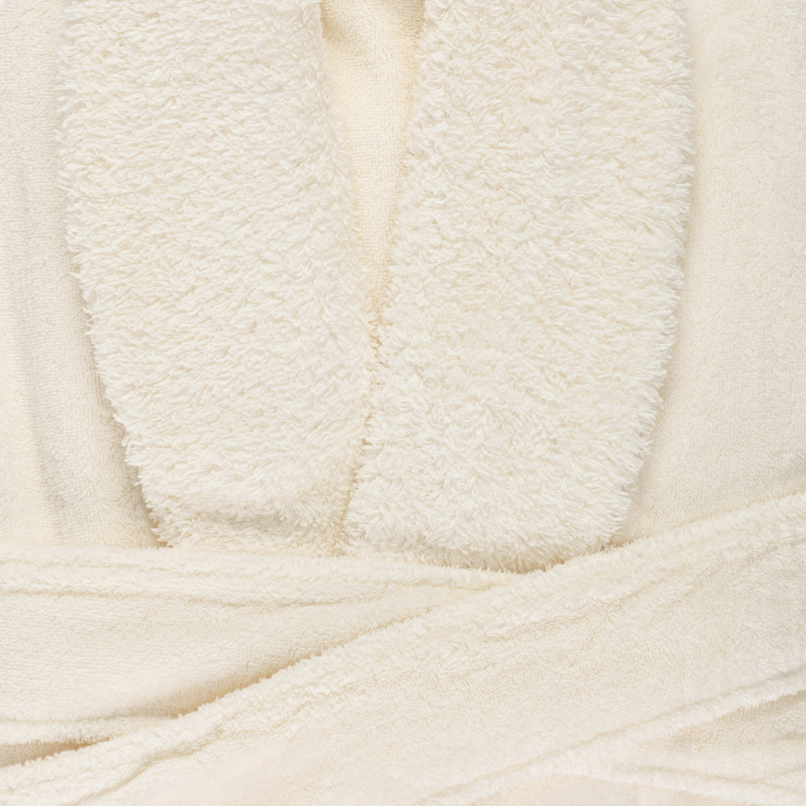 Folded Abyss Comfy Bath Robe in Ivory Color