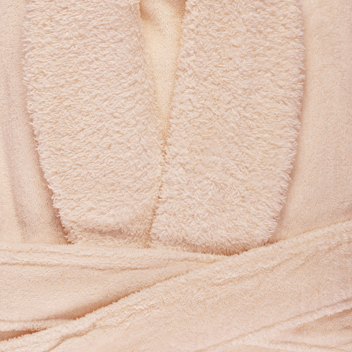 Fabric Closeup of Abyss Comfy Bath Robe in Nude Color