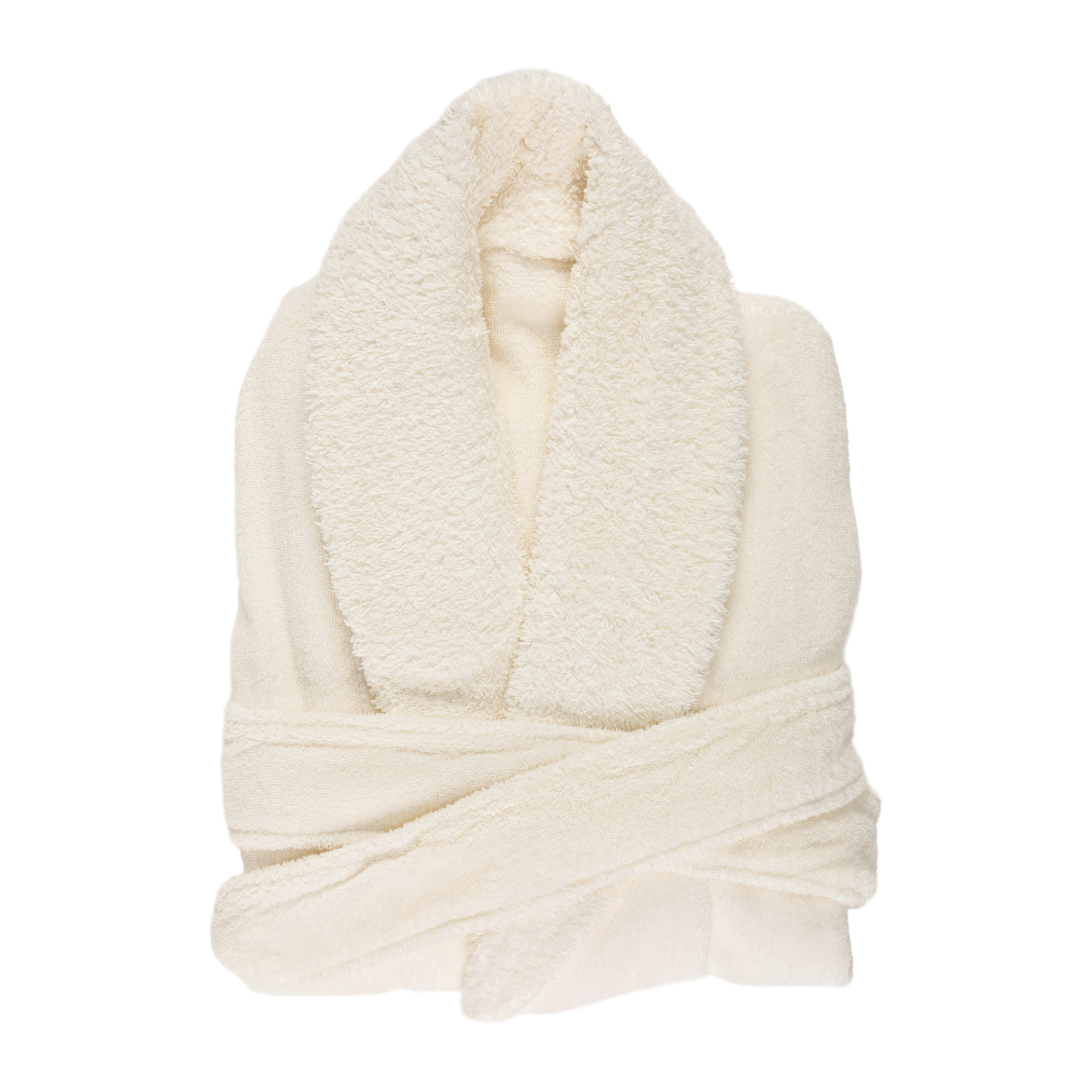 Folded Abyss Comfy Bath Robe in Ivory Color