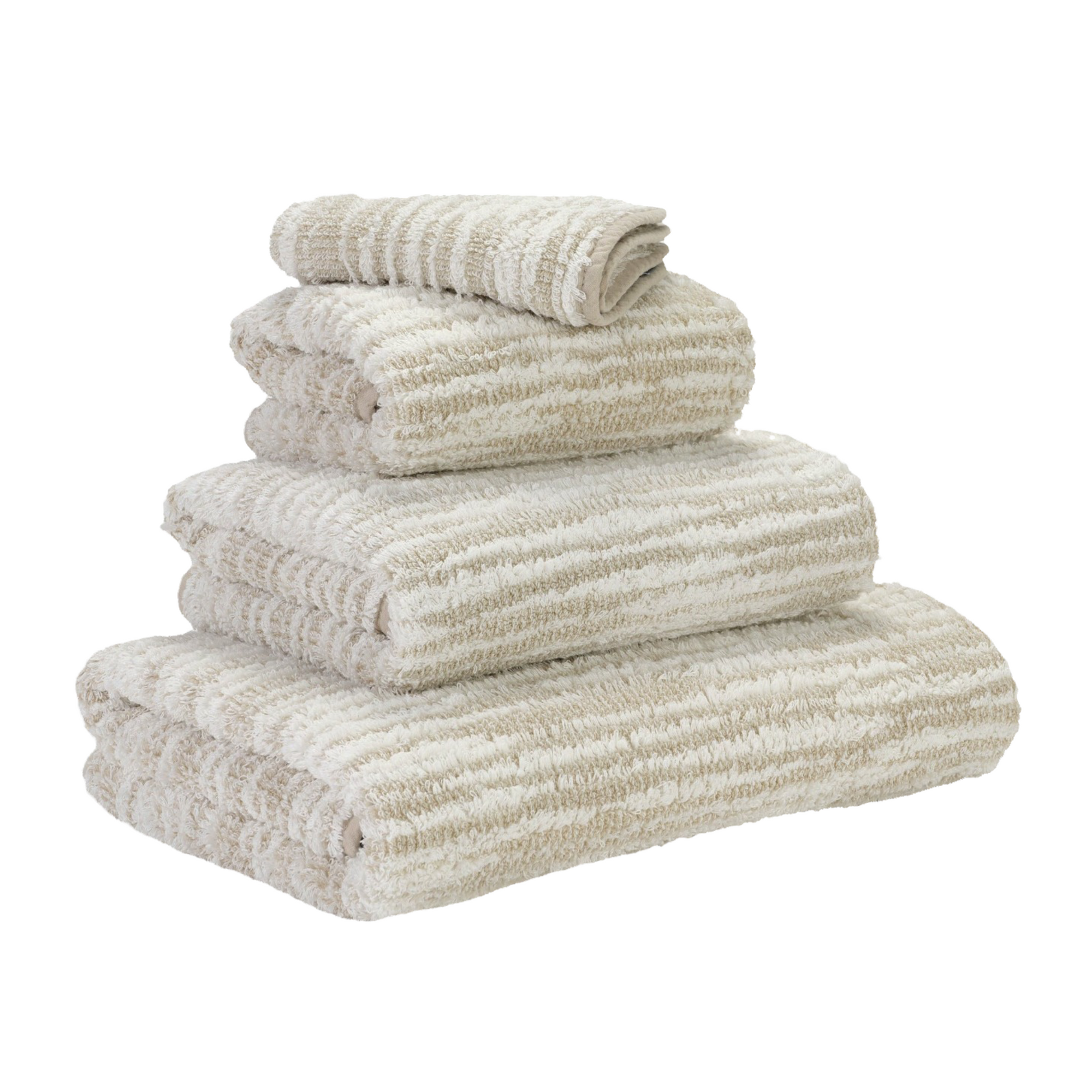 Abyss Cozi Bath Towels Stack Slanted Linen (770) Fine Linens