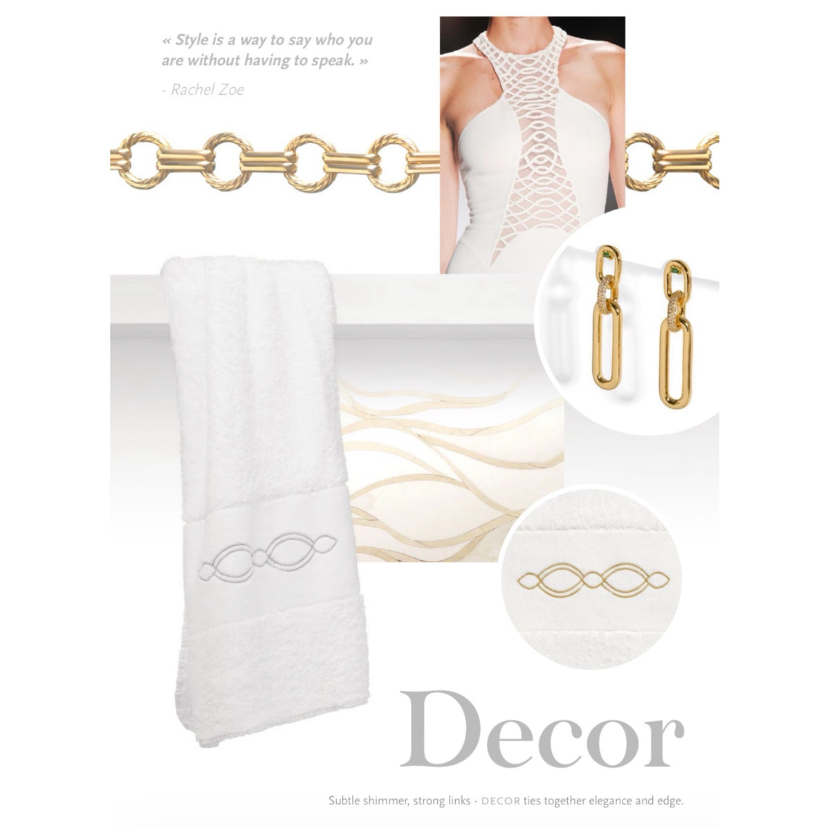 Poster of Abyss Decor Embroidered Bath Towels