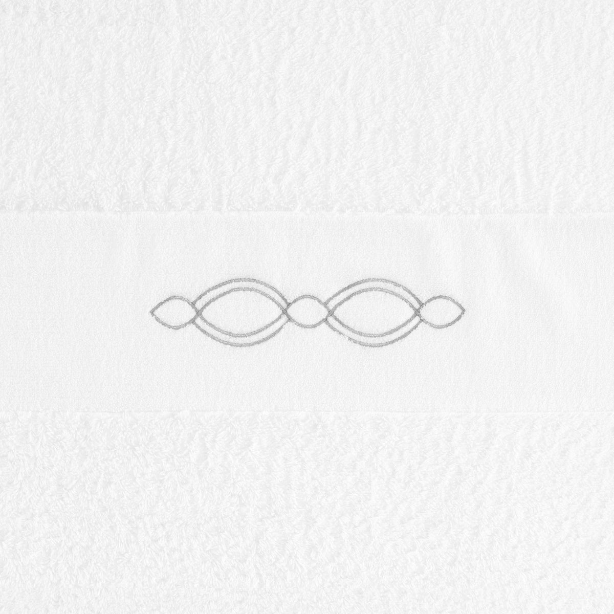 Abyss Decor Embroidered Bath Towels in Silver (109)