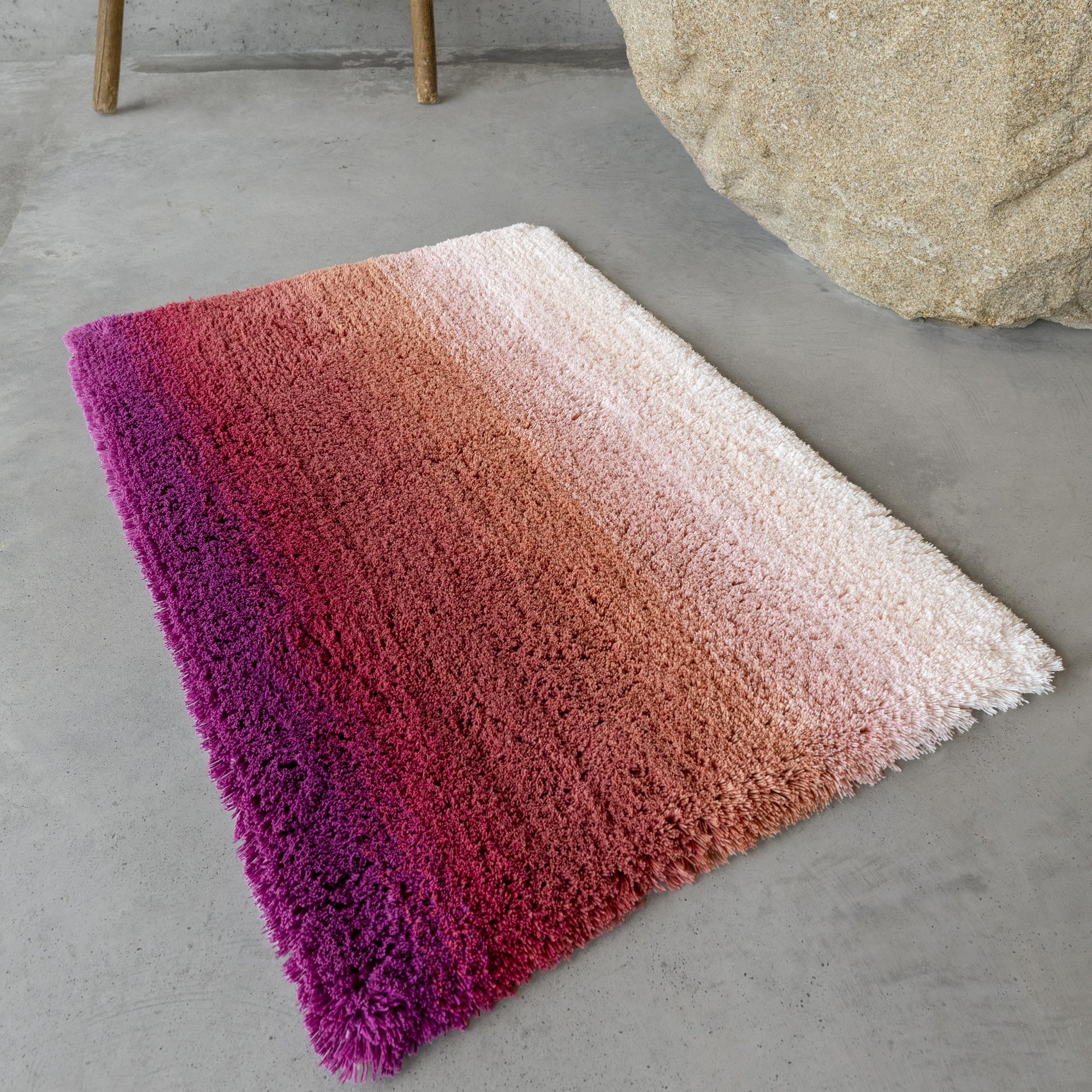 Lifestyle Shot of Abyss Habidecor Aurore Bath Rugs in Color Baton Rogue (514)