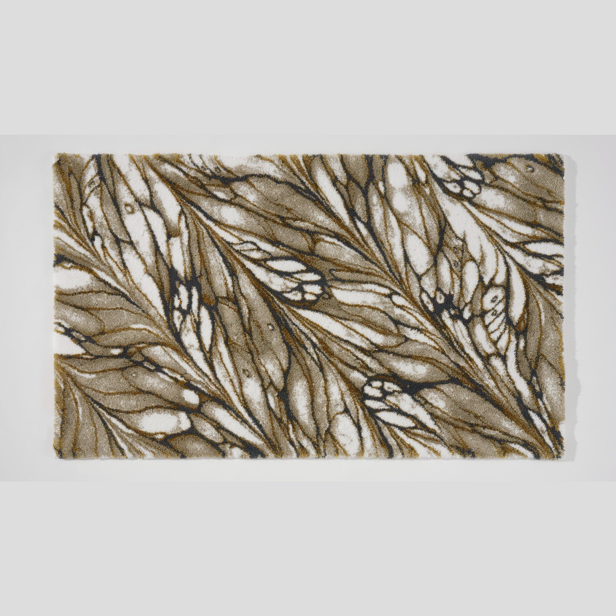 Top View of Gold Abyss Habidecor Diane Bath Rug