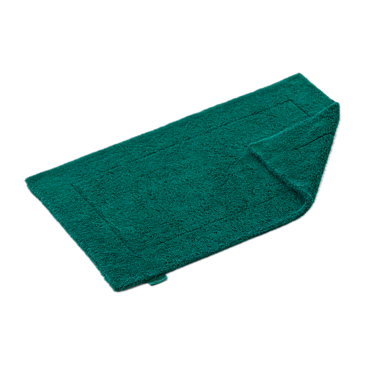 Slanted Image of Abyss Double Bath Tub Mat in British Green (298) Color with Fold