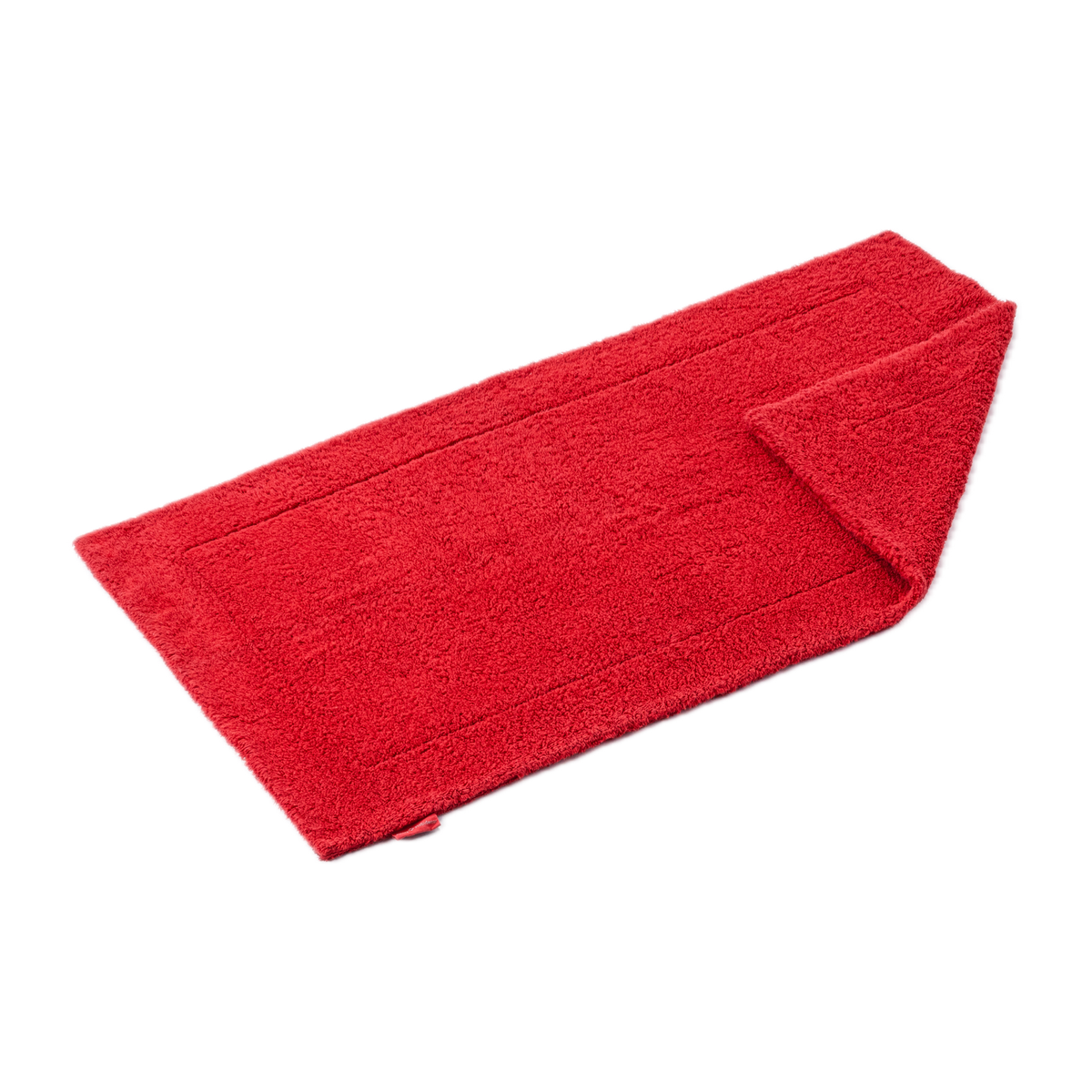 Slanted Image of Abyss Double Bath Tub Mat in Carmin (564) Color with Fold