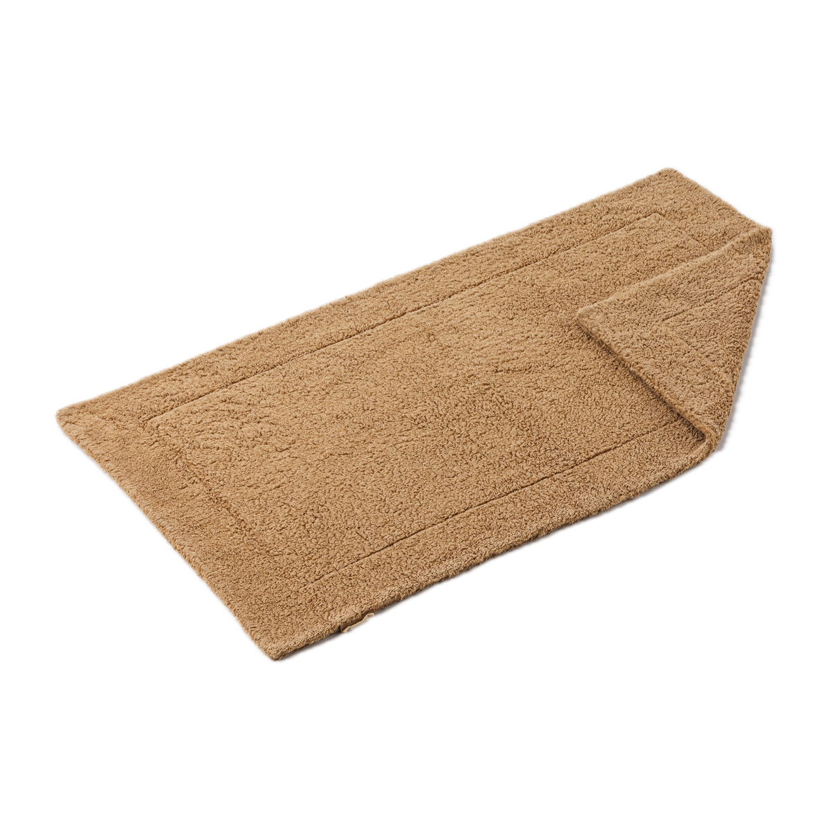 Slanted Image of Abyss Double Bath Tub Mat in Croissant (716) Color with Fold