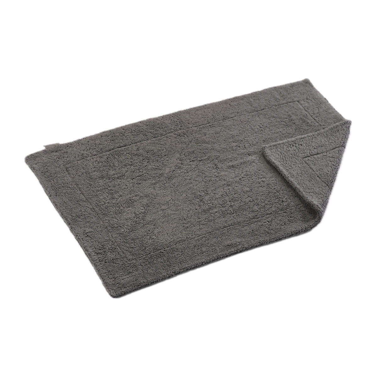Slanted Image of Abyss Double Bath Tub Mat in Volcan (997) Color with Fold