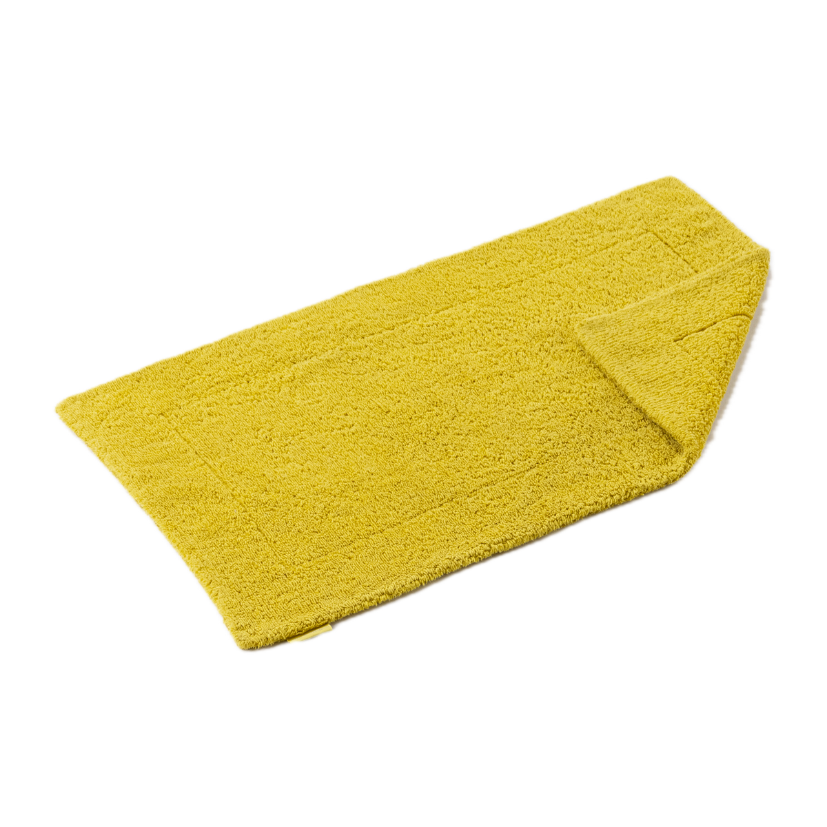 Slanted Image of Abyss Double Bath Tub Mat in Yuzu (278) Color with Fold
