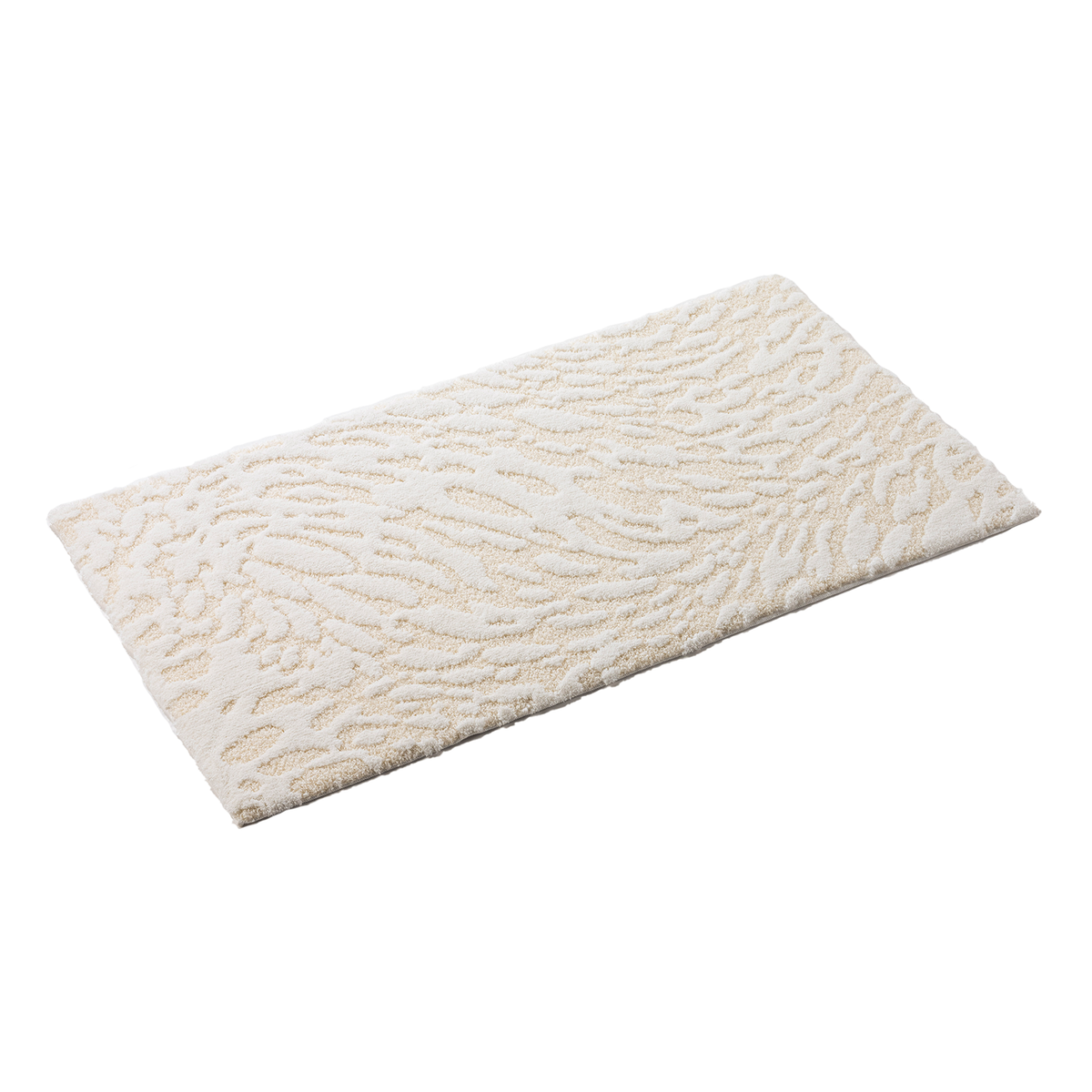 Slant Image of Abyss Habidecor Flow Bath Rugs in Color Ivory (103)