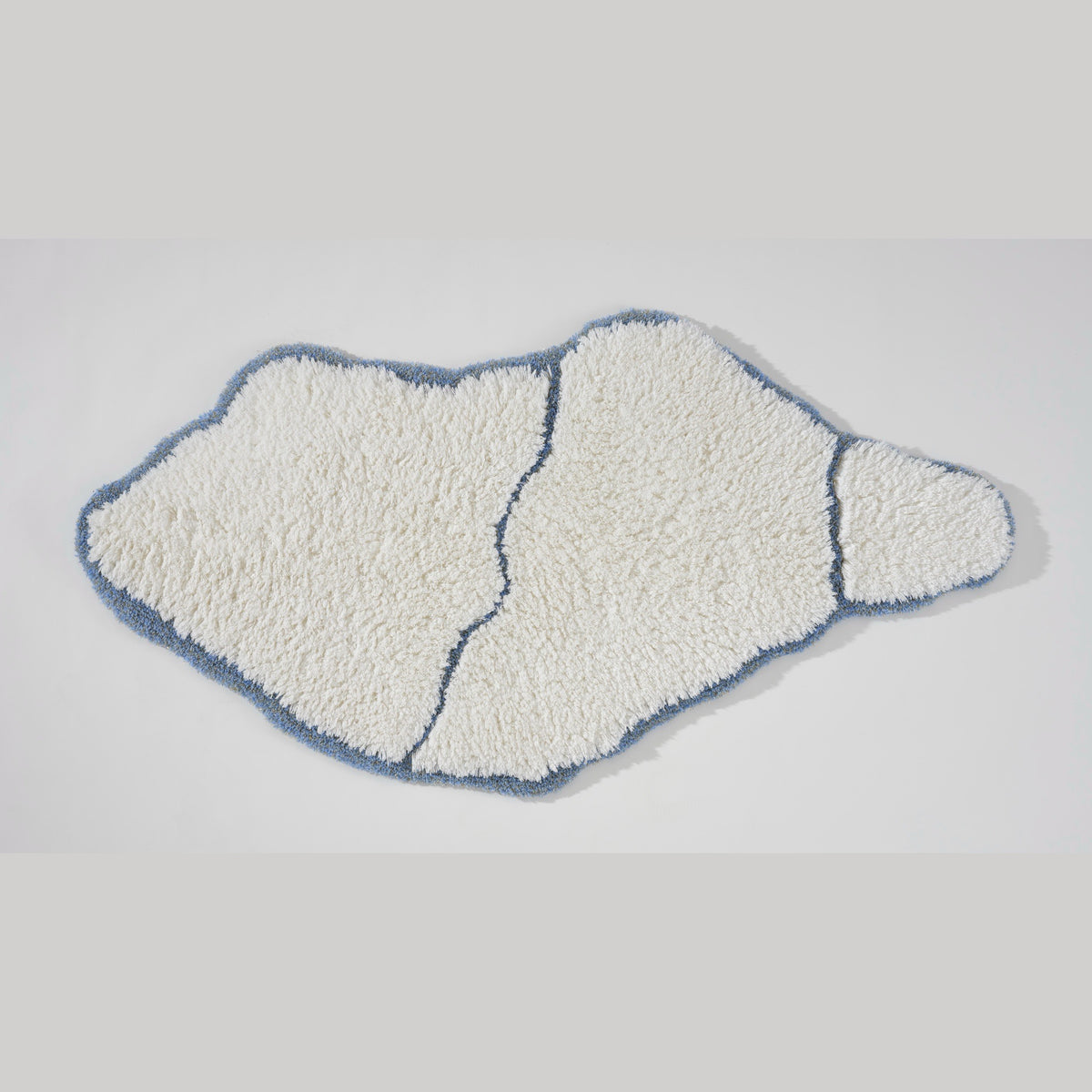 Top View of Abyss Habidecor Jess Bath Rug in Powder Blue (330)