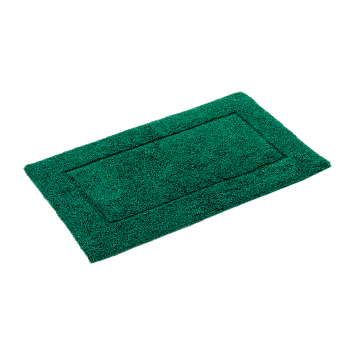 Slanted View of Abyss Habidecor Must Bath Rug in British Green Color