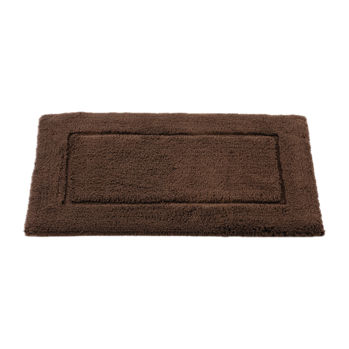 Tilted View of Abyss Habidecor Must Bath Rug in Mustang Color