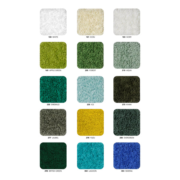 Abyss Habidecor Color Swatch Samples | Colors of Abyss Bathsheets ...
