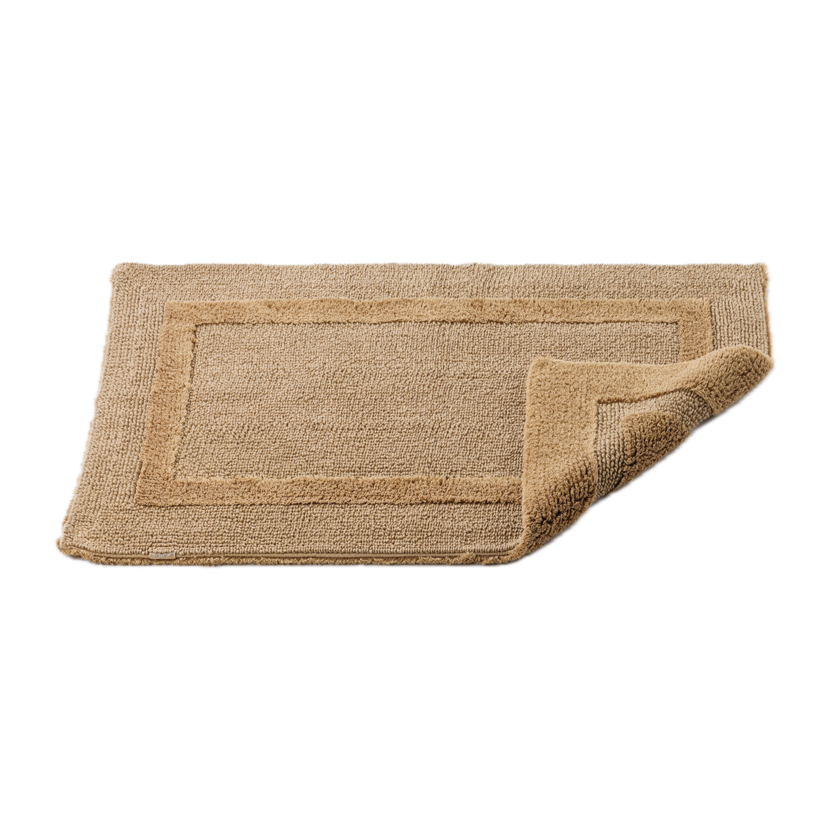Abyss Habidecor Reversible Bath Rug in Croissant Color with Corner Fold