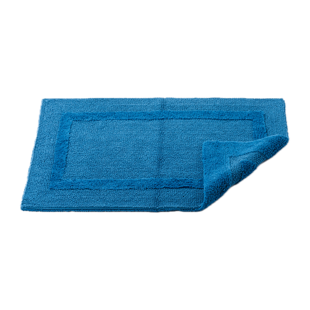 Abyss Habidecor Reversible Bath Rug in Ocean Color with Corner Fold
