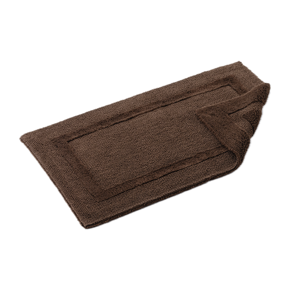 Tilted Image of Abyss Habidecor Reversible Bath Rug in Mustang Color