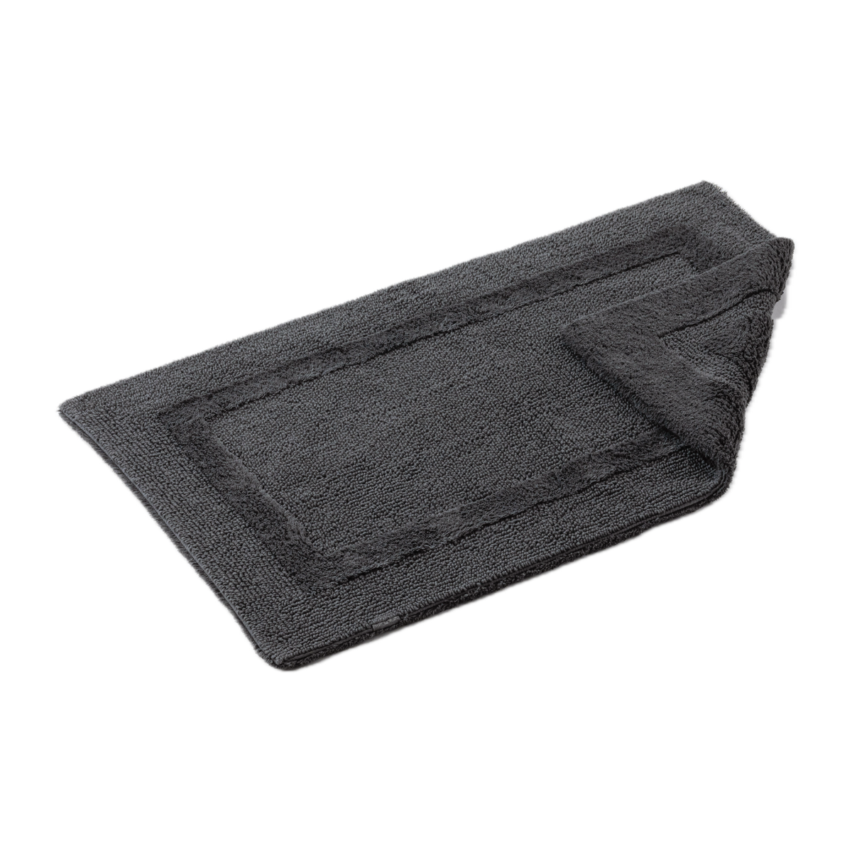 Tilted Image of Abyss Habidecor Reversible Bath Rug in Volcan Color
