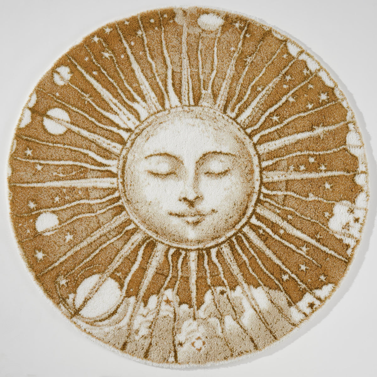 Top view of Gold (800) Abyss Habidecor Roi Soleil Bath Rug