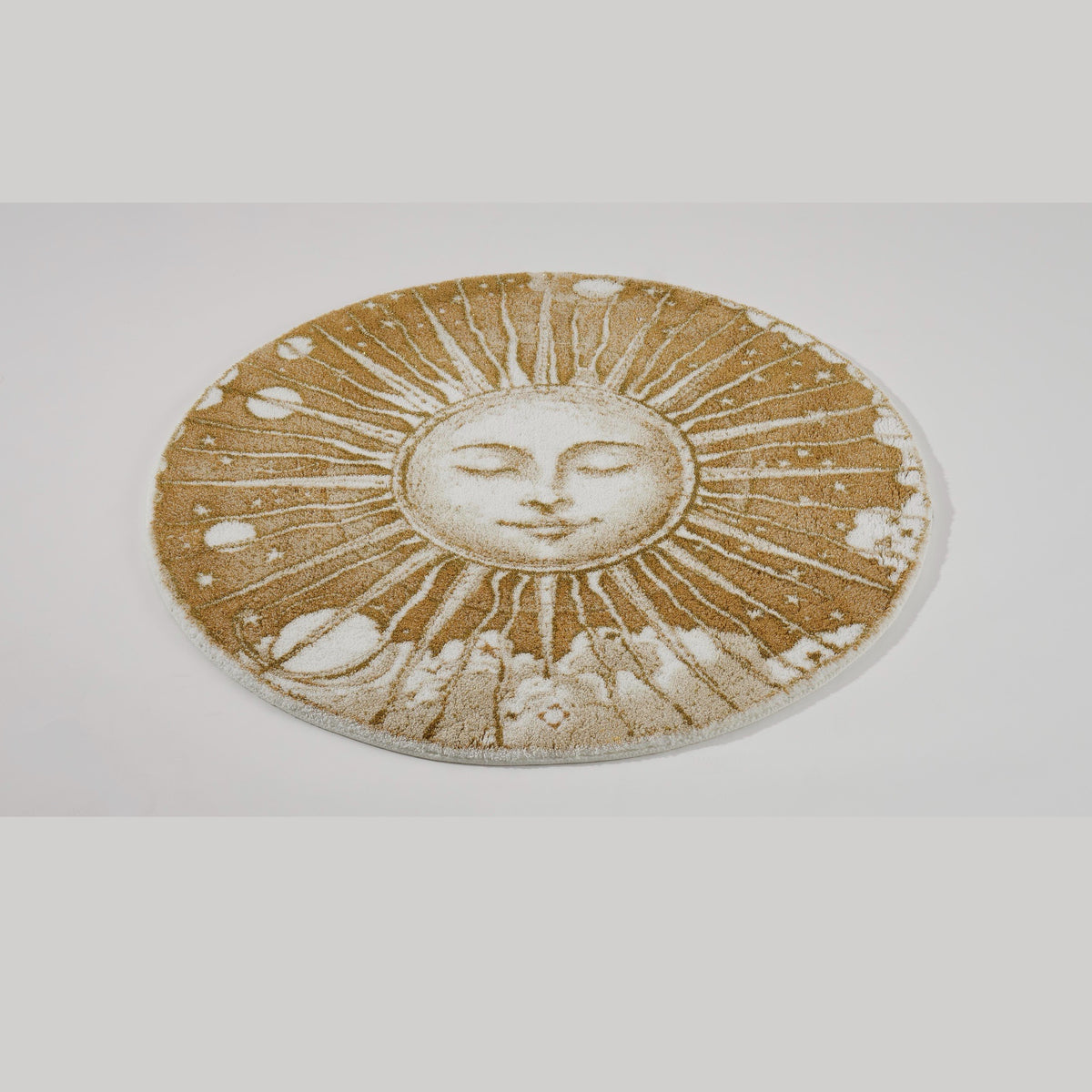 Tilted view of Gold (800) Abyss Habidecor Roi Soleil Bath Rug