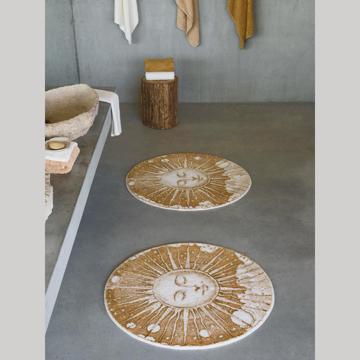 Two Gold (800) Abyss Habidecor Roi Soleil Bath Rugs