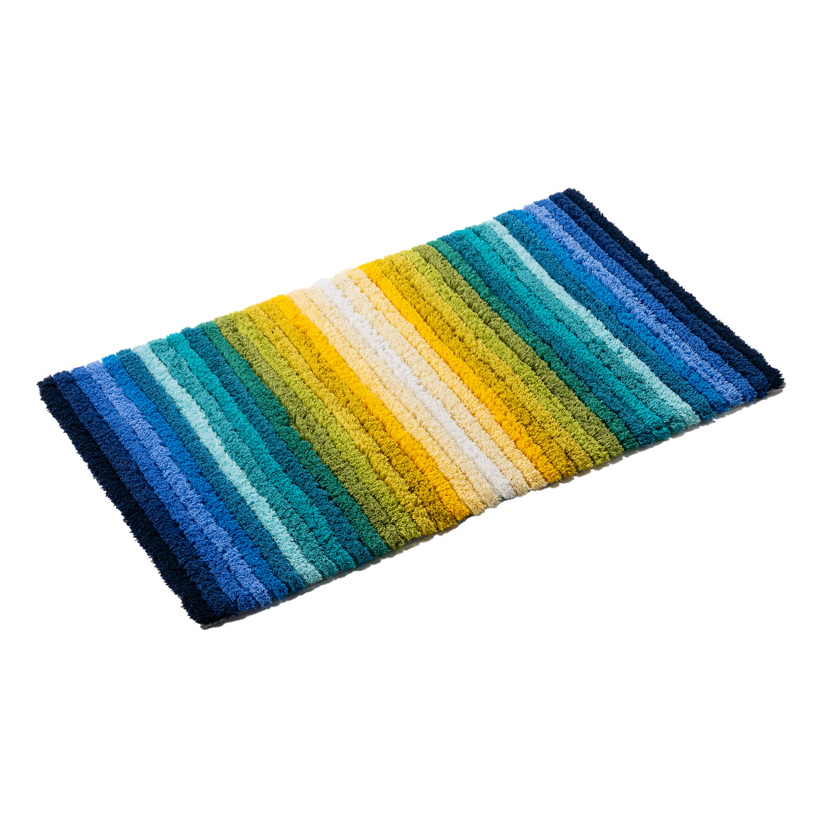 Slant Image of Abyss Habidecor Santa Cruz Bath Rugs in Color Lagoon (302)