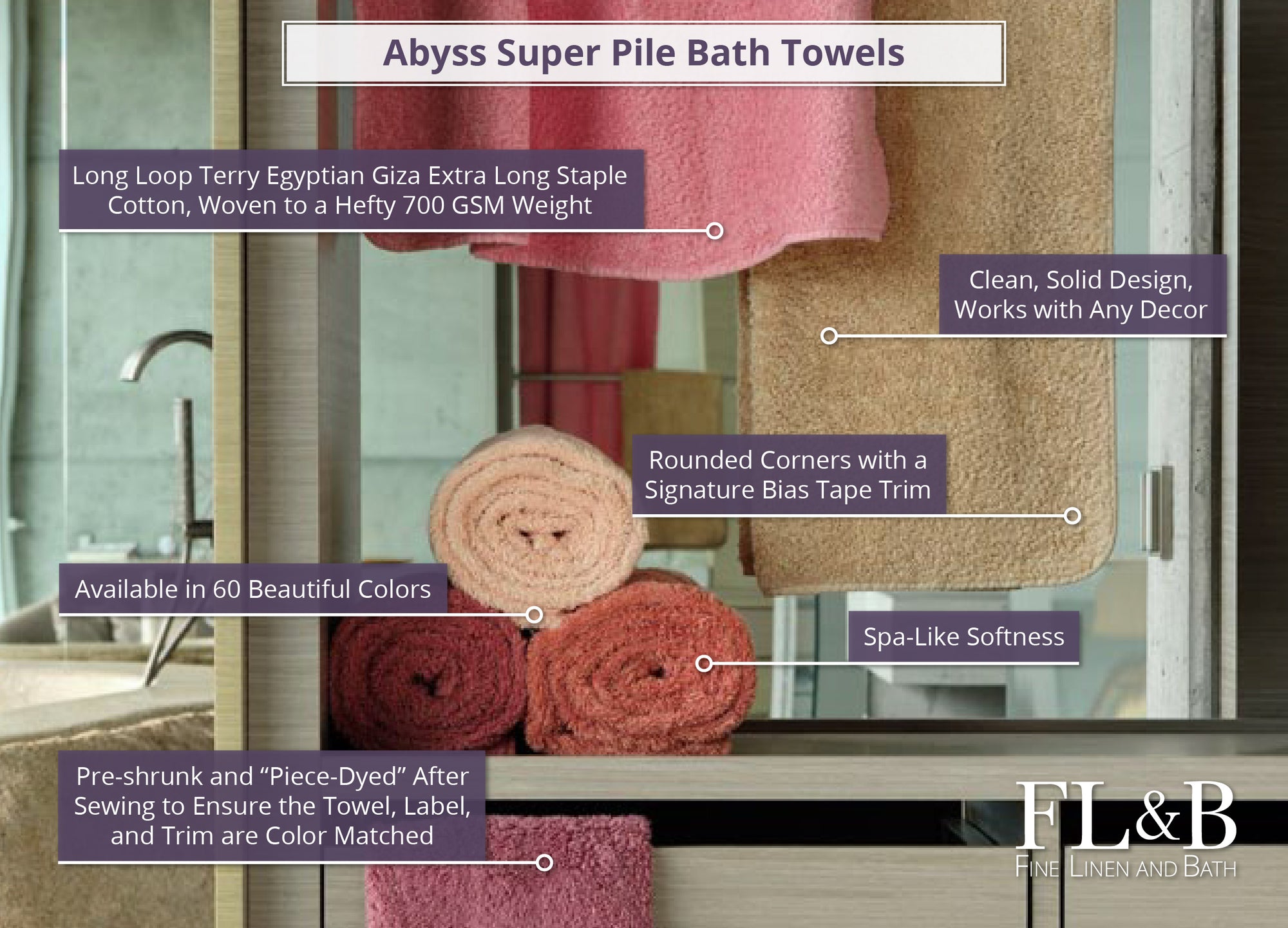 Abyss Super Pile Bath Towel Detailed Description with Image Graphics Infographic Titles