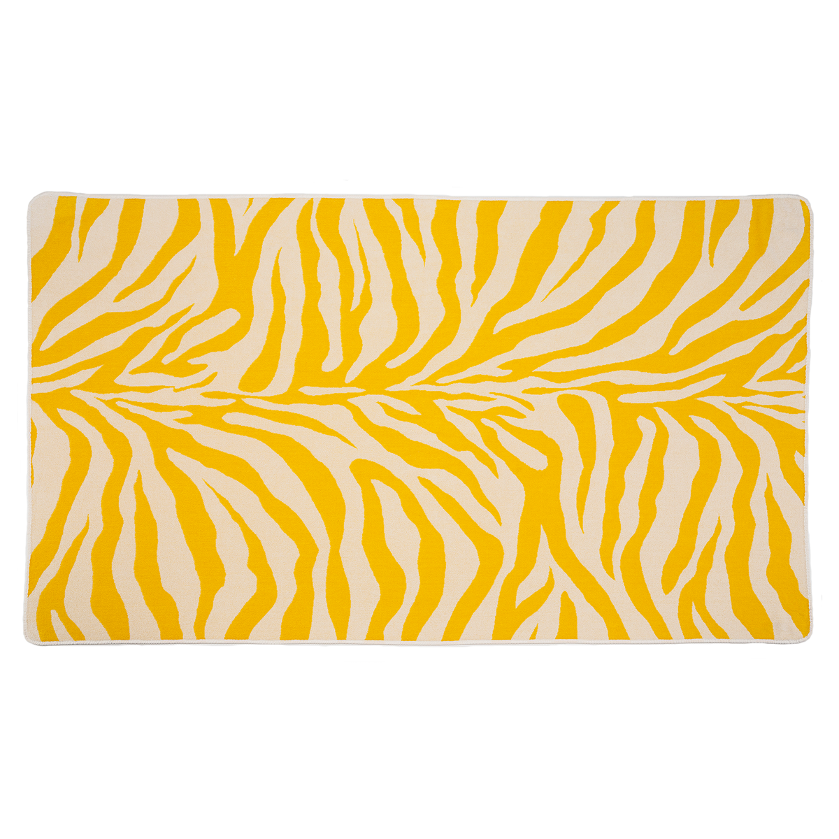 Silo Image of Abyss Habidecor Zebra Beach Towels in Color Banane (830)