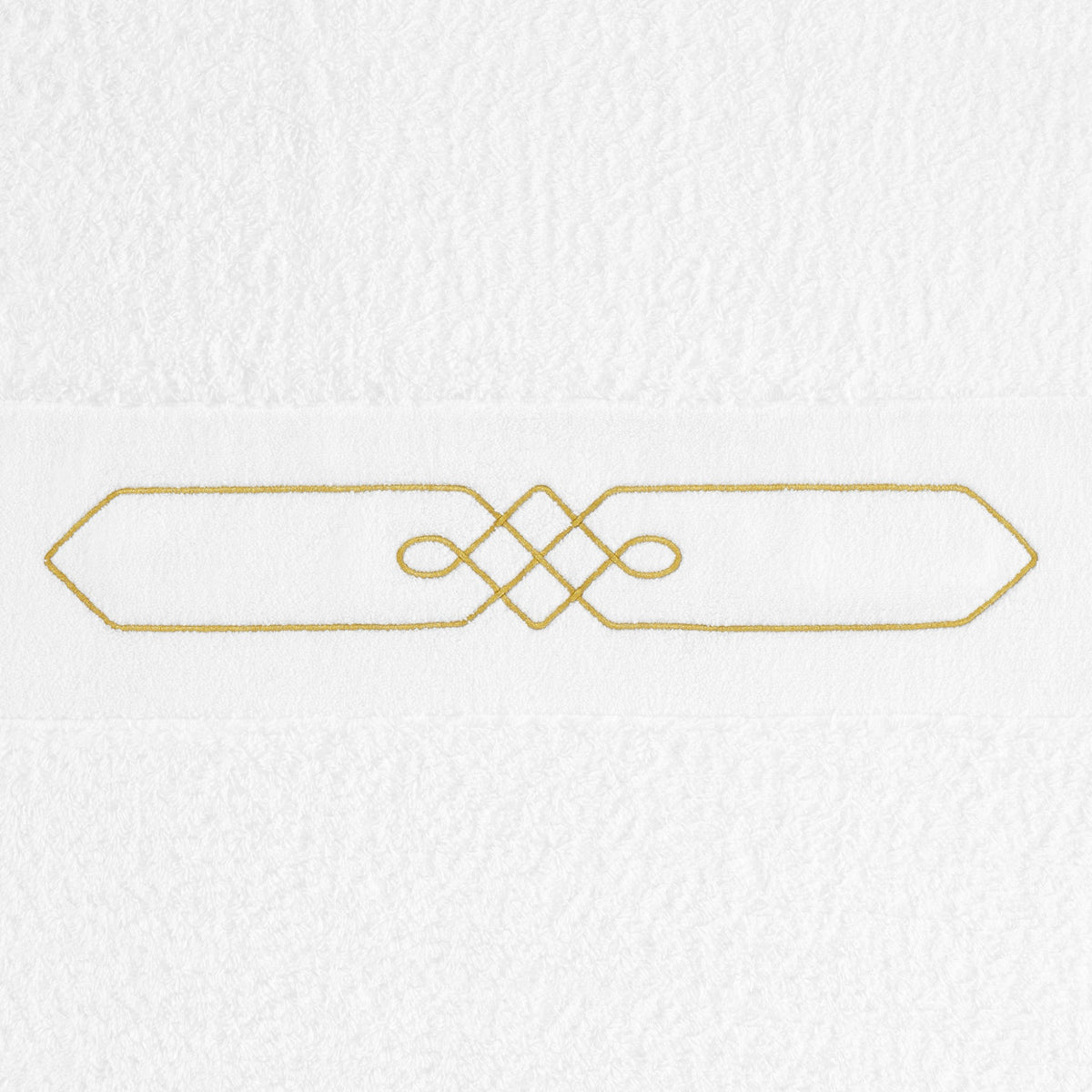 Fabric Closeup of Gold (108) Abyss Lasso Embroidered Bath Towels