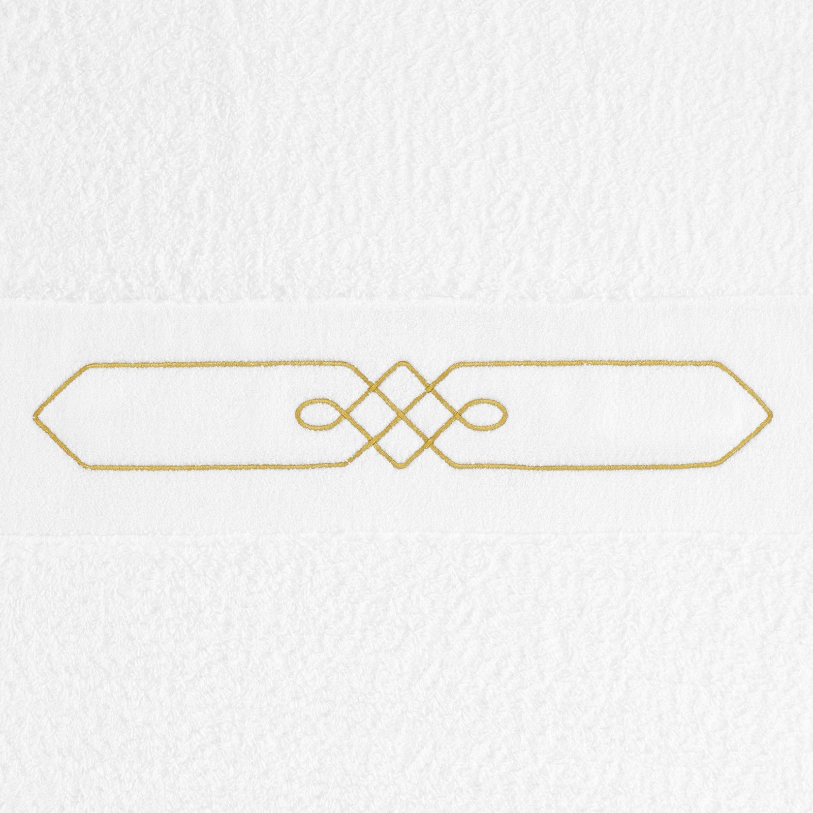 Fabric Closeup of Gold (108) Abyss Lasso Embroidered Bath Towels