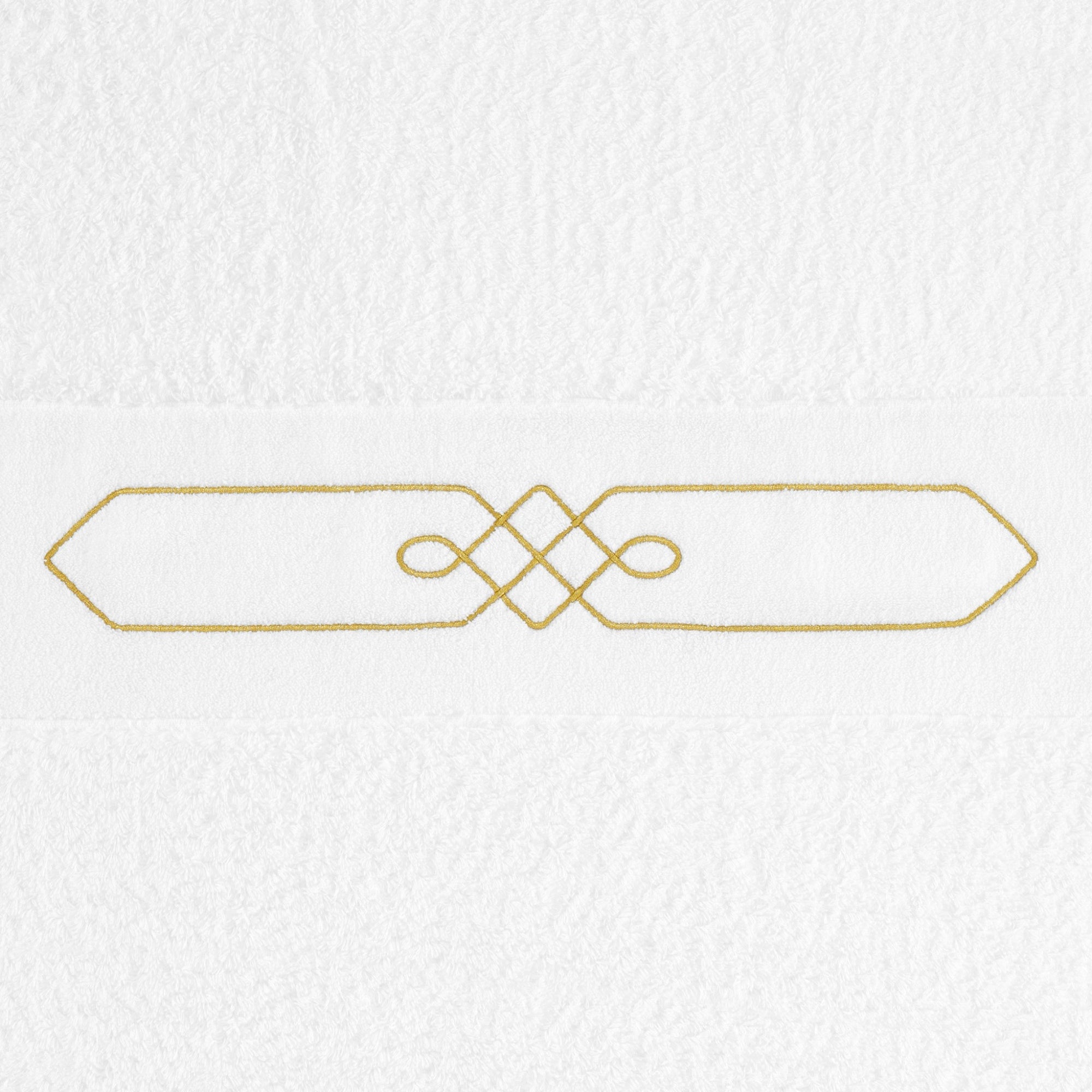 Fabric Closeup of Gold (108) Abyss Lasso Embroidered Bath Towels