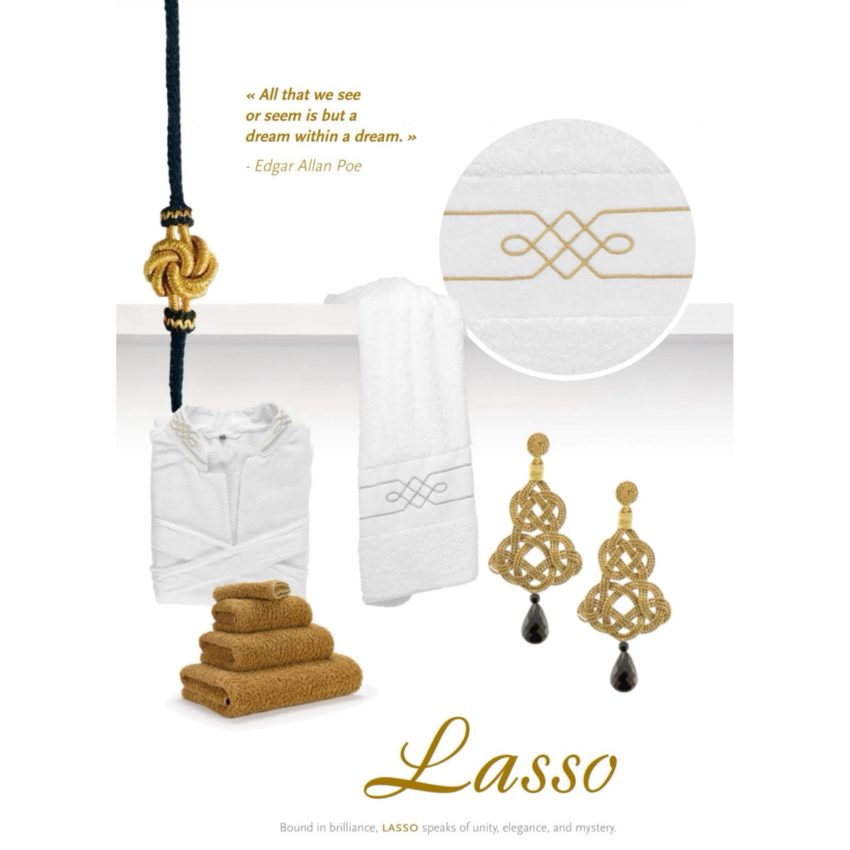 Poster of Abyss Lasso Embroidered Bath Towels