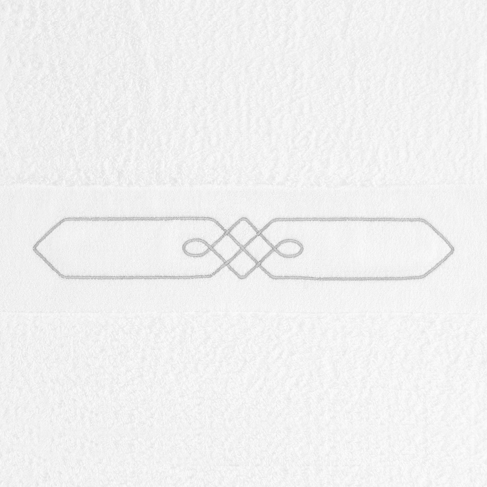 Fabric Closeup of Silver (109) Abyss Lasso Embroidered Bath Towels