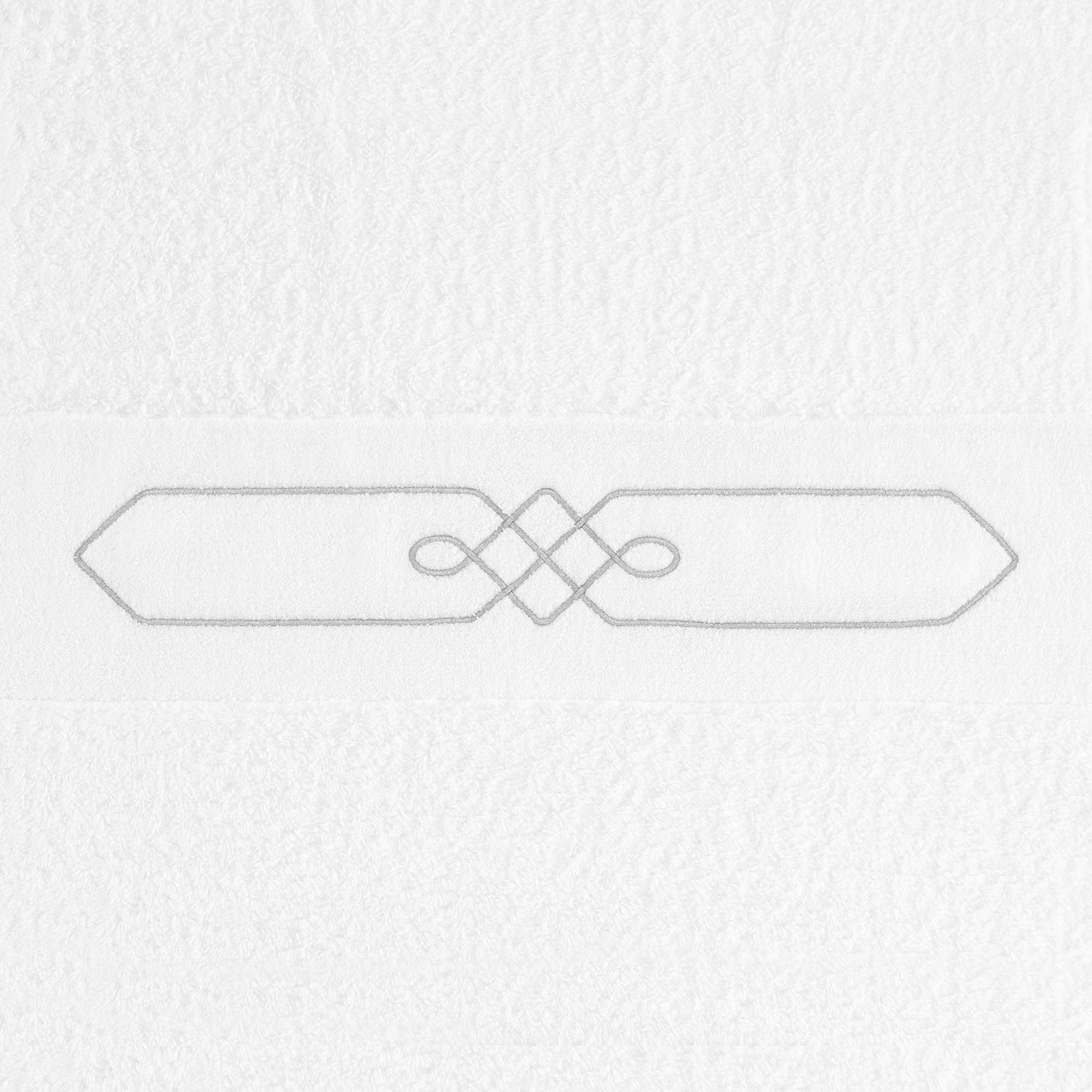 Fabric Closeup of Silver (109) Abyss Lasso Embroidered Bath Towels