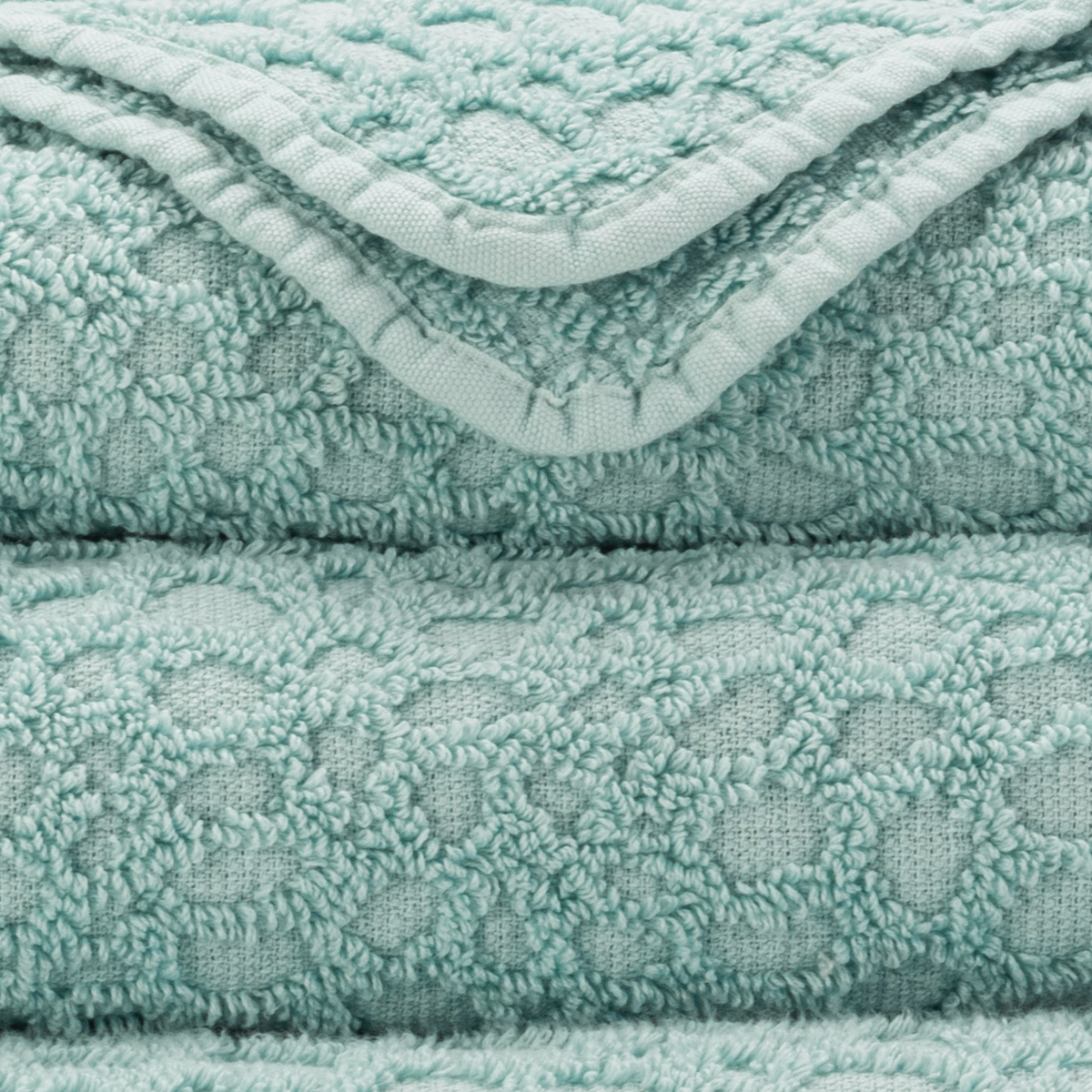 Fabric Closeup of Abyss Lodge Bath Towel in Ice Color