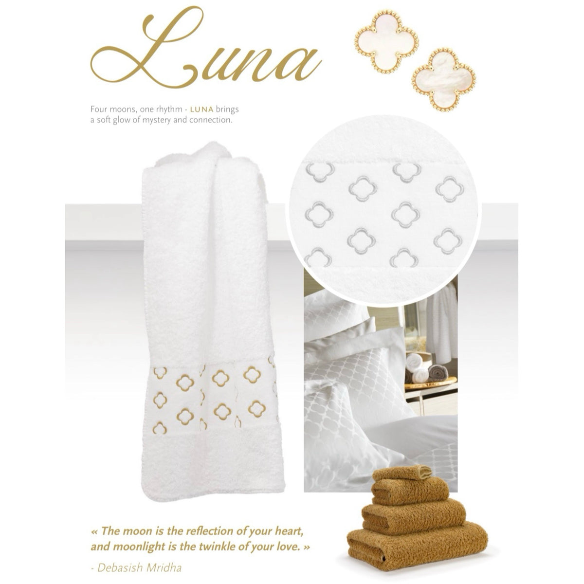 Poster of Abyss Luna Embroidered Bath Towels
